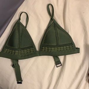 Triangl green bikini top, never worn